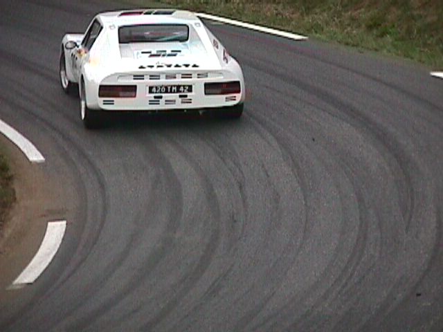 Georges Qu�ron sur son Anima 420 num�ro 205 dans le virage 22 de la 2 �me mont�e